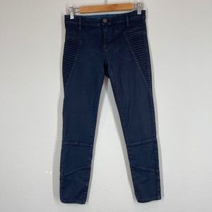 BlankNYC Women's Skinny Jeans Moto Blue Dark Wash Low Rise Stretch